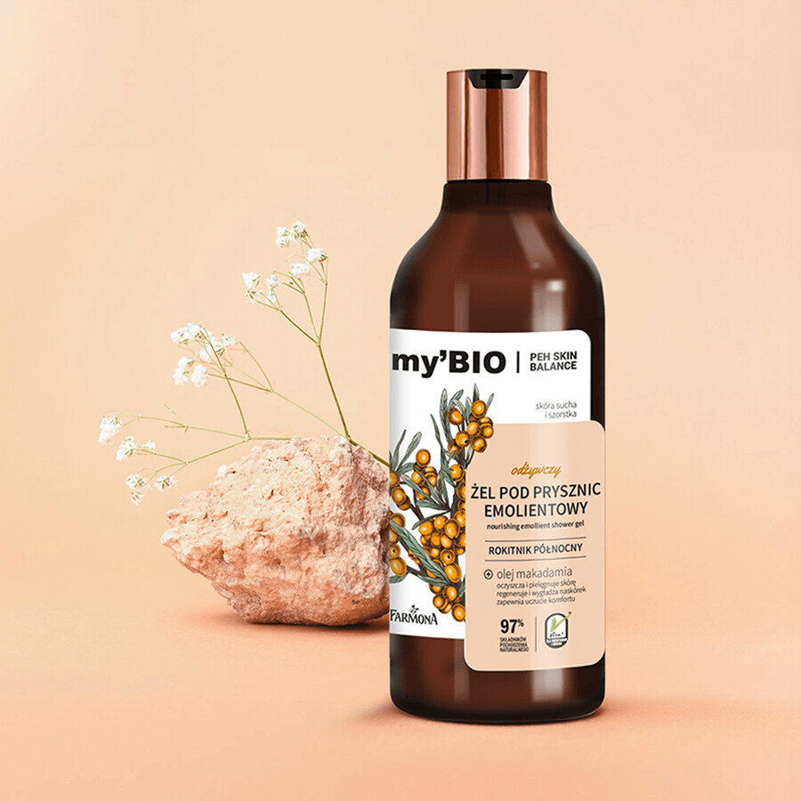 Farmona myBIO Nourishing, emollient shower gel, Nordic sea buckthorn, 500 ml