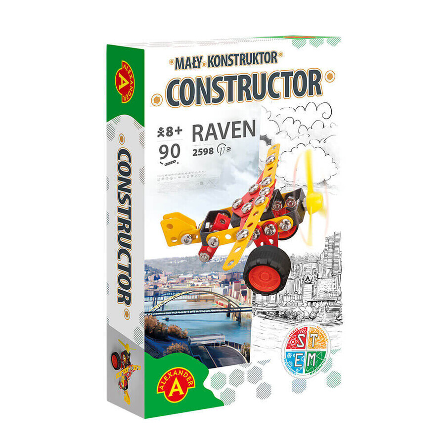 Set di costruzioni Monoplanor Raven, 90 pezzi, + 8 anni, Alexander Toys