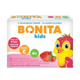 Kids strawberry flavored sucking pastilles, 24 pieces, Bonita