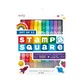 Double square-stamped double crayons with thin tip, +6 years, 12 pieces, Ooly