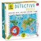 Detective Animal Map Puzzle, +6 years, 108 pieces, Ludattica