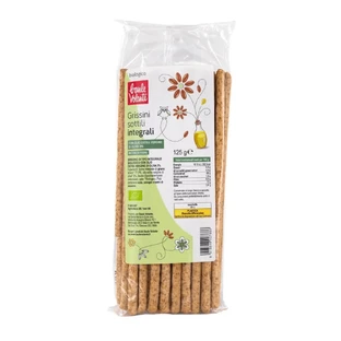 Palitos de pan integral de trigo bio con aceite de oliva, 125 g, Baule Volante