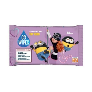 Papier hygiénique humide Minions, 44 pièces, Go Wipes