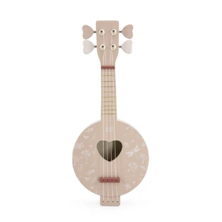 Banjo de juguete de madera, rosa, Label Label