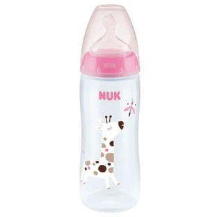 Biberón con control de temperatura First Choice+, 6-18 meses, 360 ml, Rosa o Azul, Nuk