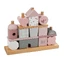 Houten speelgoed bouwblokken, Roze, Label Label