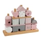 Houten speelgoed bouwblokken, Roze, Label Label