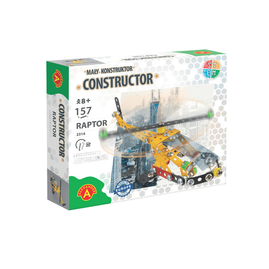 Bauspiel Helicopter Raptor Constructor, 157 Teile, + 8 Jahre, Alexander Toys