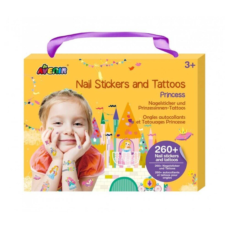 Autocollants pour ongles et tatouages Princesse, +3 ans, Avenir