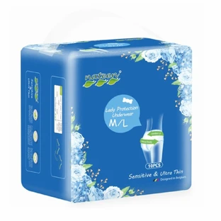 Culotte menstruelle biodégradable Premium Pants, 10 pièces, Nateen