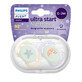 Philips Avent Ultra Start Night Soother, 0-2 months, Purple/Orange, SCF075/07, Philips