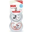 Set de 2 chupetes con tetina de silicona Disney Space, 6-18 meses, Mickey Mouse, Grey&Roz o Grey&Alb, Nuk
