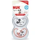 Set de 2 chupetes con tetina de silicona Disney Space, 6-18 meses, Mickey Mouse, Grey&Roz o Grey&Alb, Nuk