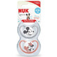 2er-Set Schnuller mit Silikonsauger Disney Space, 6-18 Monate, Mickey Mouse, Grey&amp;Roz oder Grey&amp;Alb, Nuk