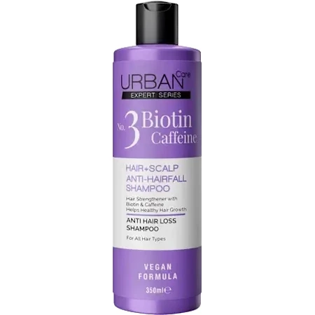 Champú anticaída con biotina y cafeína, 350 ml, Urban Care
