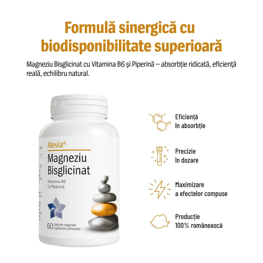 Magnesium bisglycinate, 60 vegetarian capsules, Alevia