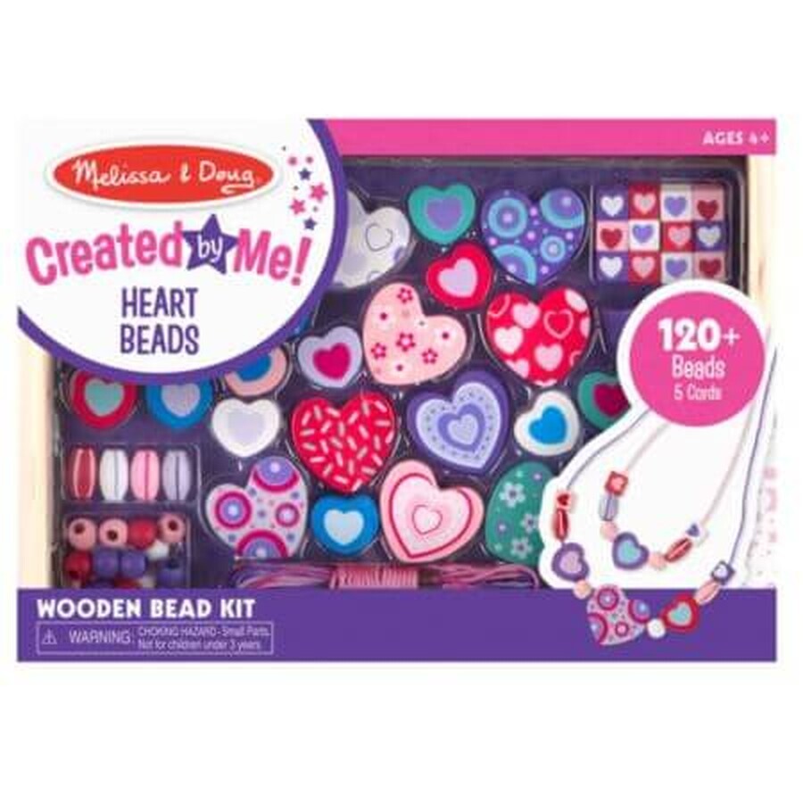Houten kralen set Deco Harten, +4 jaar, Melissa & Doug