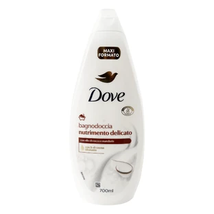 Kokosnoot en amandel douchegel Nutrimento Delicato, 700 ml, Dove