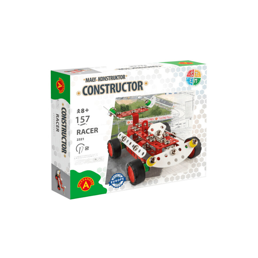 Juego de construcción Racer Constructor, 157 piezas, + 8 años, Alexander Toys