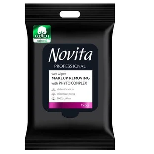 Cleansing wet wipes with phytocomplex, 15 pcs, Novita