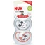 Set of 2 pacifiers with silicone teat Disney Space, 18-36 months, Mickey Mouse, Grey&Roz or Grey&Alb, Nuk