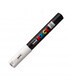 Water based marker PC-1M Uni, 0.7 MM, White, Posca