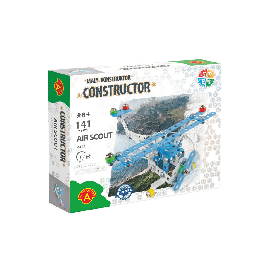 Juego de construcción Air Scout Constructor, 141 piezas, + 8 años, Alexander Toys