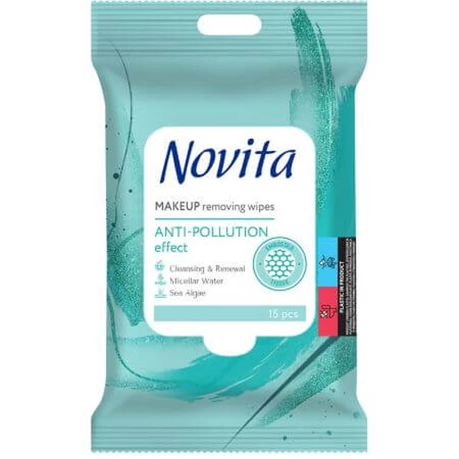 Salviette detergenti con estratto di alghe, 15 pezzi, Novita