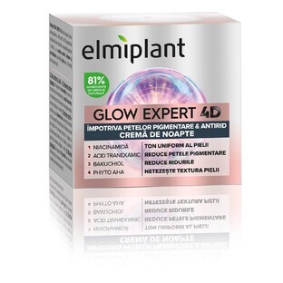 Night cream against pigmentation spots Glow Expert 4D, 50 ml, Elmiplant