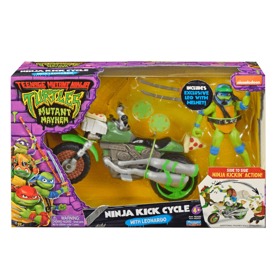 Leonardo Ninja Turtle mit Fahrzeug, +3 Jahre, TMNT