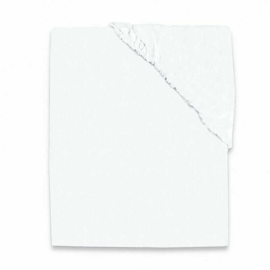 Drap avec élastique pour le berceau Theo, blanc, 85x46 cm, MimiNu