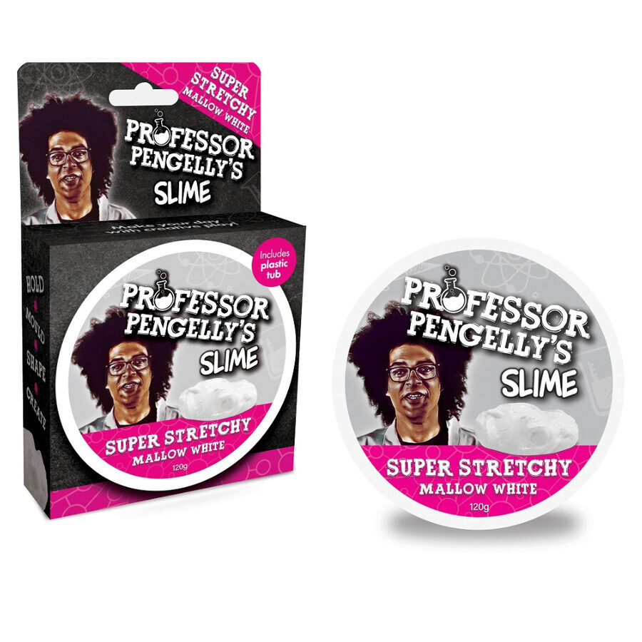 Slime Super Stretchy Mallow, +3 años, 120 g, Blanco, La Fuente