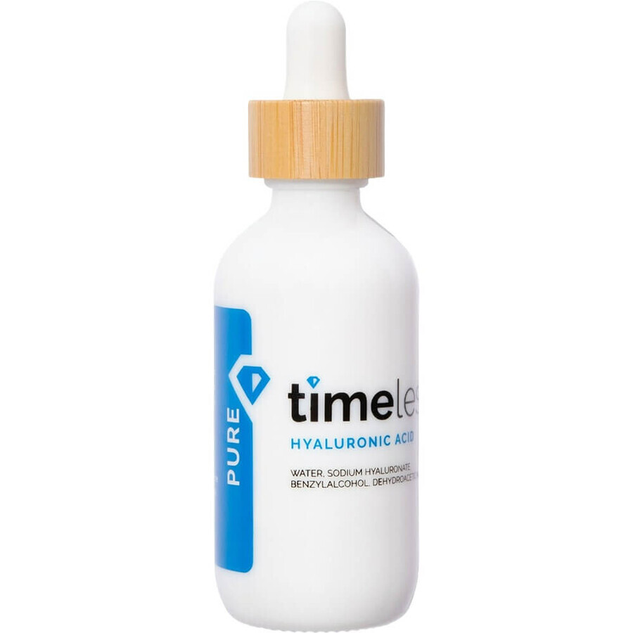 Moisturizing face serum with 1% pure Hyaluronic Acid, 60 ml, Timeless Skin Care