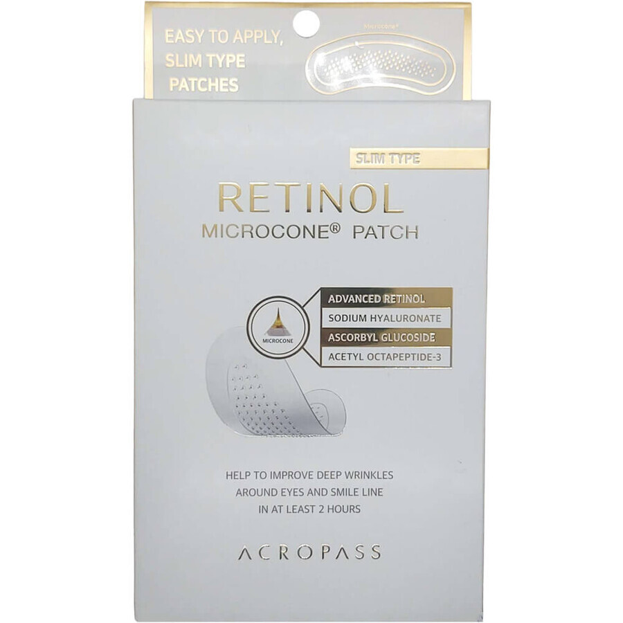 Anti-wrinkle patches with Retinol Microcone Patch, 6 pieces, Acropass