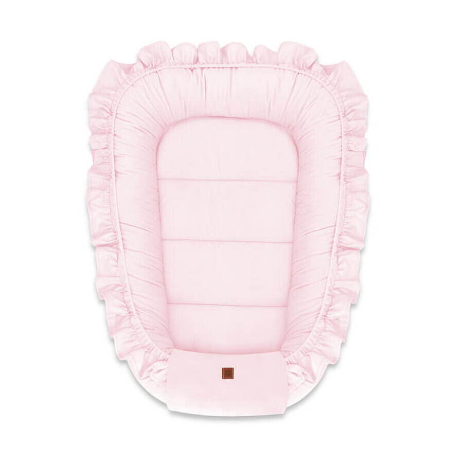 Baby Nest baby basket with ruffles, Pink, 55 x 75 cm, MimiNu