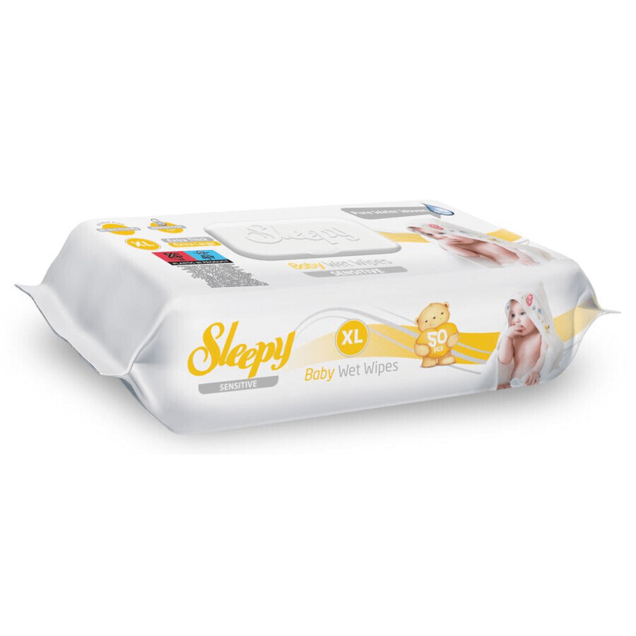 Buy Wet Napkins, Extra XL, 50 pieces, Sleepy Wet Napkins, Extra XL, 50 pieces, Sleepy