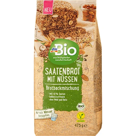 dmBio notenbroodmix, 475 g