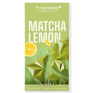 Weiße Bio-Schokolade mit Matcha und Zitrone, 60 g, Benjamisimo