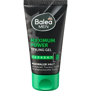 Balea MEN Maximum Power Hair Gel Styling Travel Size, 30 ml