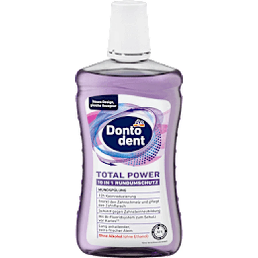 Dontodent Total Power Mondspoelmiddel Total Power 10 in1 Complete Bescherming, 500 ml