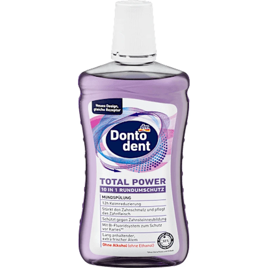 Dontodent Total Power Mondspoelmiddel Total Power 10 in1 Complete Bescherming, 500 ml