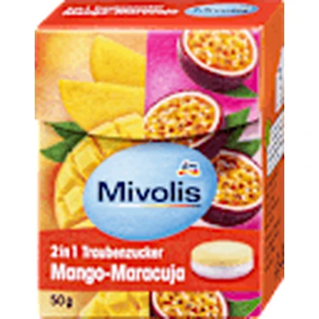 Mivolis Dextrose 2 in 1 Mango Passievrucht, 50 g