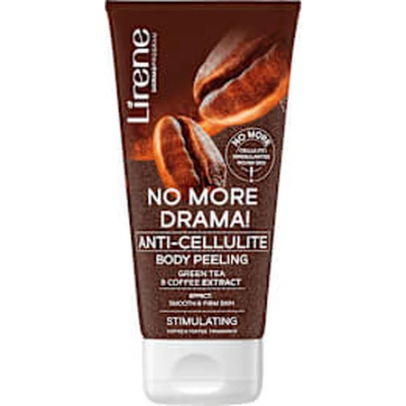 Lirene Exfoliante corporal anticelulítico con extracto de café NO MORE DRAMA, 175 g