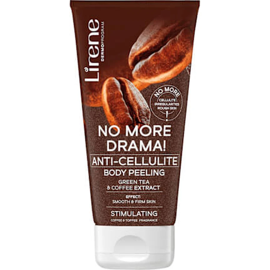 Lirene Exfoliante corporal anticelulítico con extracto de café NO MORE DRAMA, 175 g