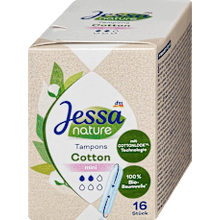 Almohadillas de algodón Jessa nature mini, 16 unidades