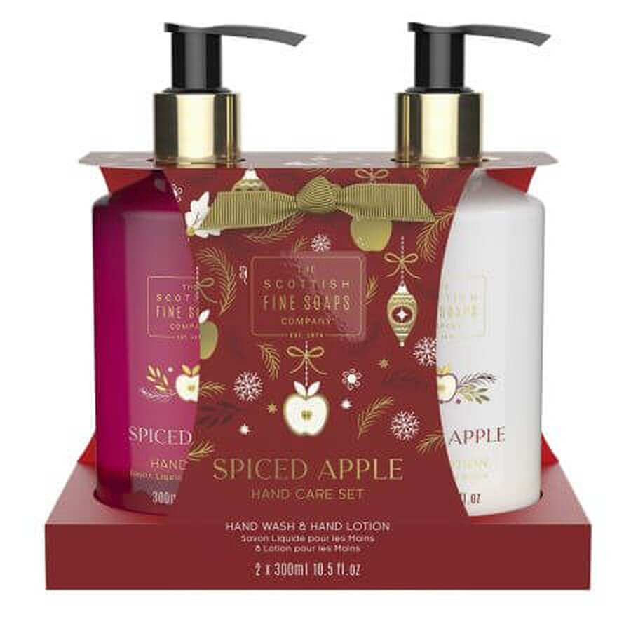 Set de cuidado de manos Manzana especiada, 2 x 300ml, Scottish Fine Soaps