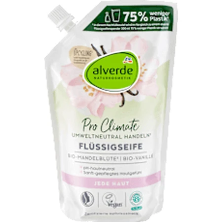 alverde NATURKOSMETIK Reserve Flüssigseife mit Mandel und Vanille, 500 ml