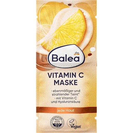 Balea Gesichtsmaske mit Vitamin C und Hyaluronsäure, 16 ml
