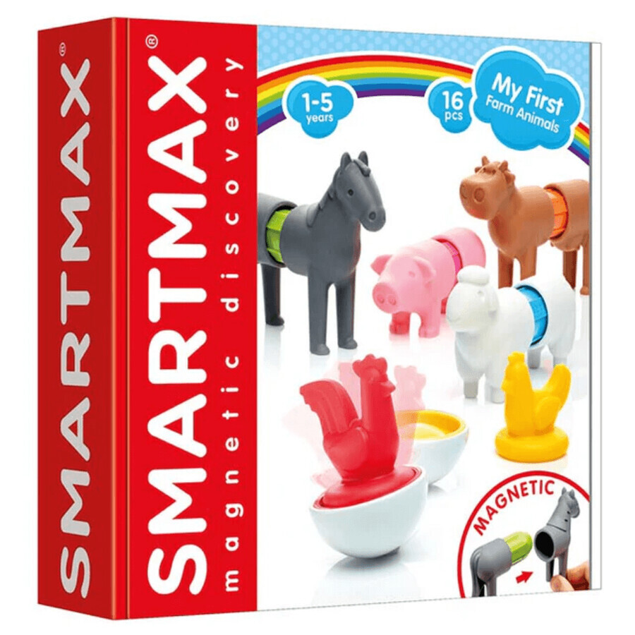 My First Farm Animals magnetic game, 16 pieces, Smart Max