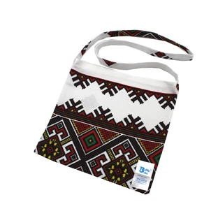 Carol cotton bag, 22 x 22 cm, White/Green, Baltic Bebe
